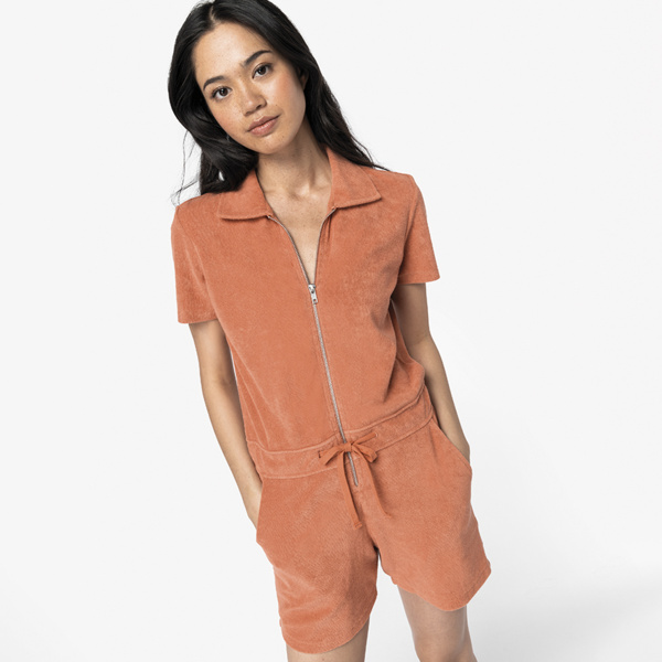 Native Spirit Ladies Terry Towel Short Overall Thumbnail