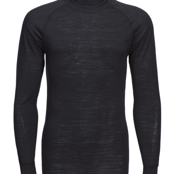 Merino wool crew neck long sleeve top Thumbnail