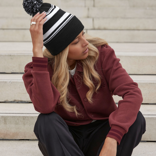 Striped Fan Beanie Thumbnail