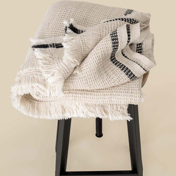Spasso Honeycomb Striped Plaid Fouta Thumbnail
