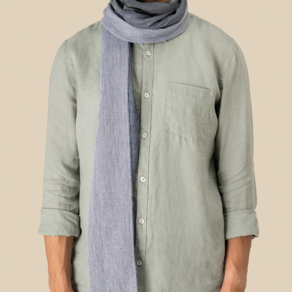 Spasso Graphite Ink Striped Scarf Thumbnail