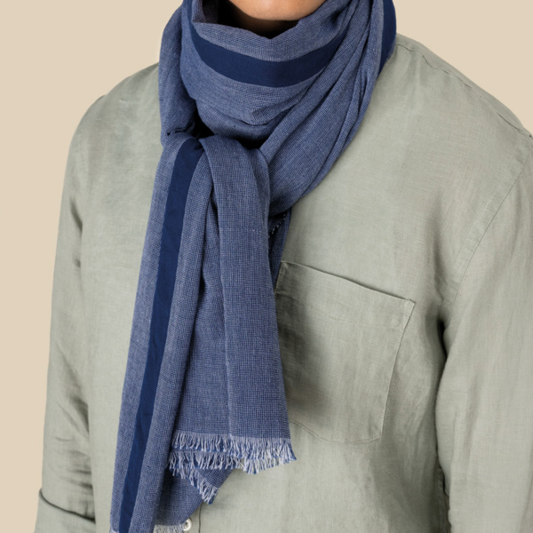 Spasso Blue Dotted Scarf Thumbnail