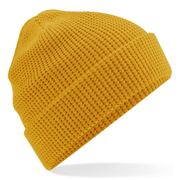 Organic cotton waffle beanie Thumbnail