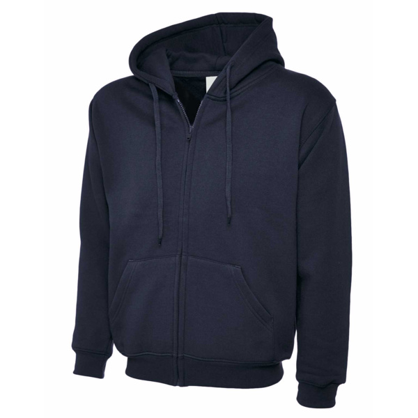 Adults Classic Full Zip Hooded Sweatshirt Thumbnail